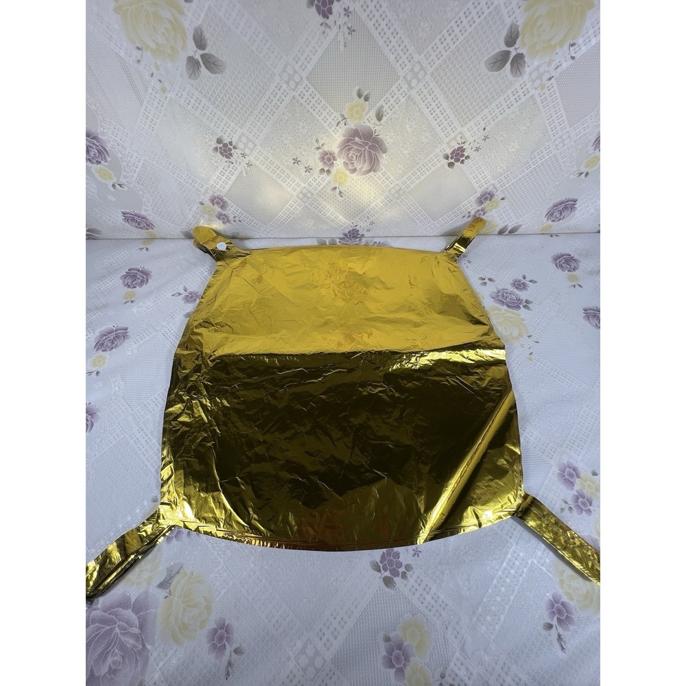 Lot of 50 Gold & Light Gray Foil Helium‎ Balloon WARNING. CHOKING HAZARD Under 8